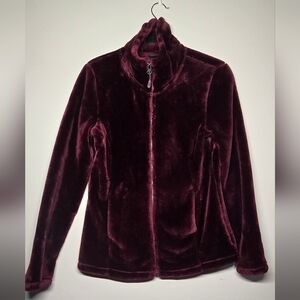 32 Degrees Women's Teddy Jacket in Deep Burgundy
